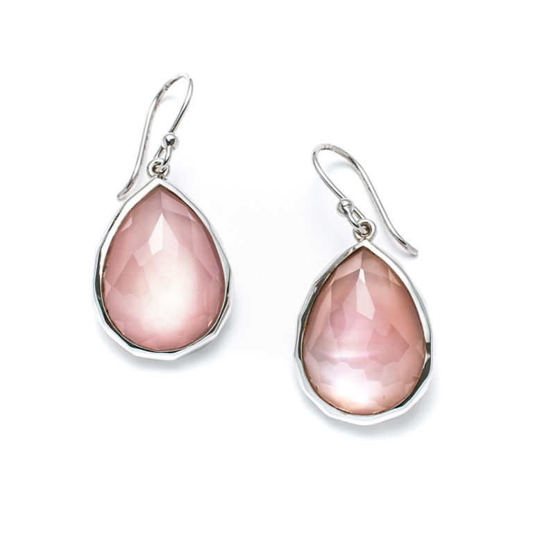 Pink Orchid Teardrop Earrings