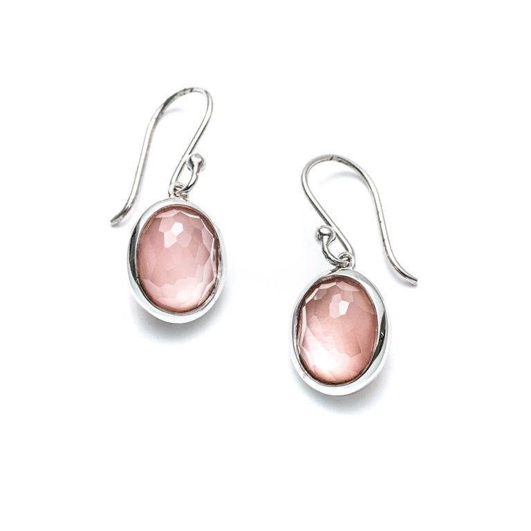 Pink Orchid Mini Oval Earrings