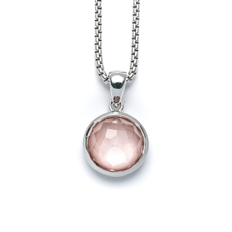 Pink Orchid Round Necklace