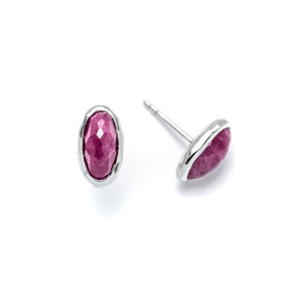 Ruby Rough Cut Cabana Stud Earring