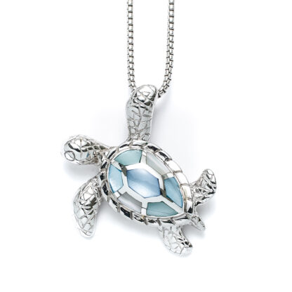 Capri Sideways Sea Turtle Necklace