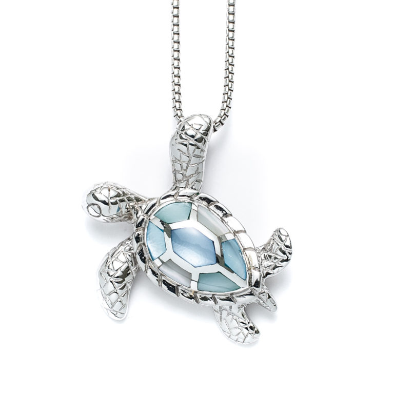 Capri Sideways Sea Turtle Necklace