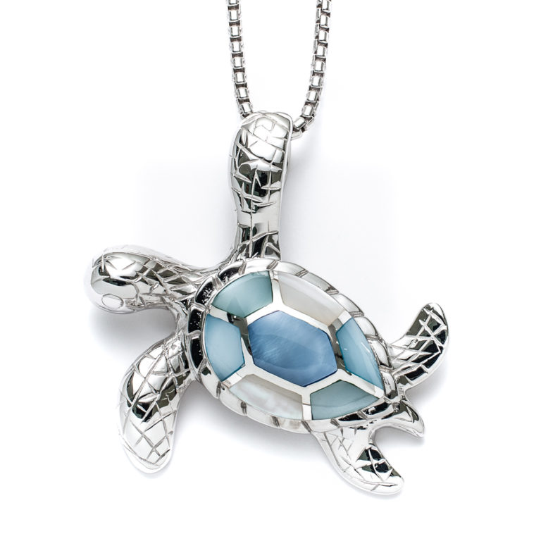 Capri Grand Sideways Sea Turtle Necklace