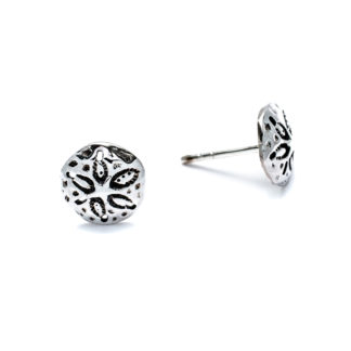 Madeira Sand Dollar Stud Earrings in Sterling Silver