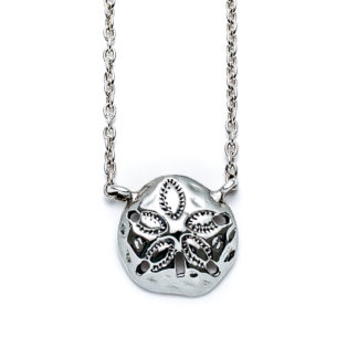 Madeira Sand Dollar Mini Necklace in Sterling Silver