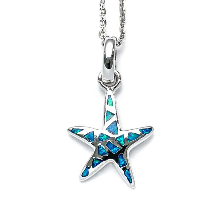 Blue Opal Starfish Small Necklace