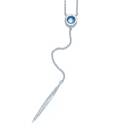 Atlantic & White Sapphire Y-Necklace