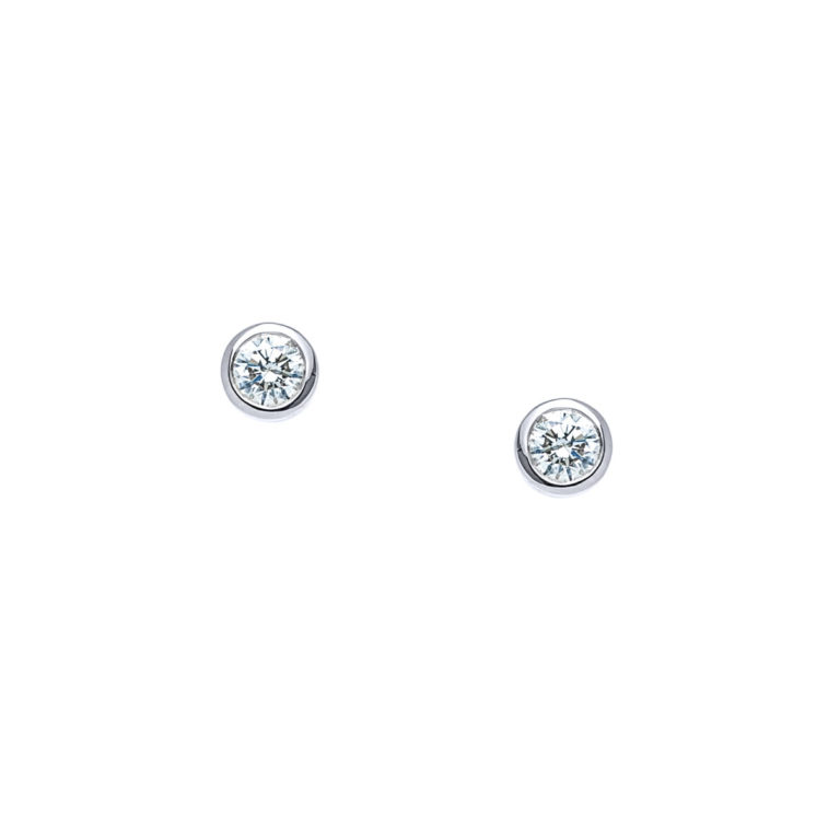 Small Round Diamond Earrings