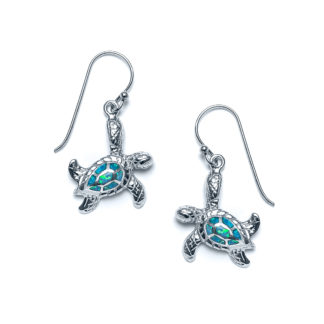Turtle earrings. Turtle lovers Sea Turtle iridescent earrings Beachy jewelry that everyone love