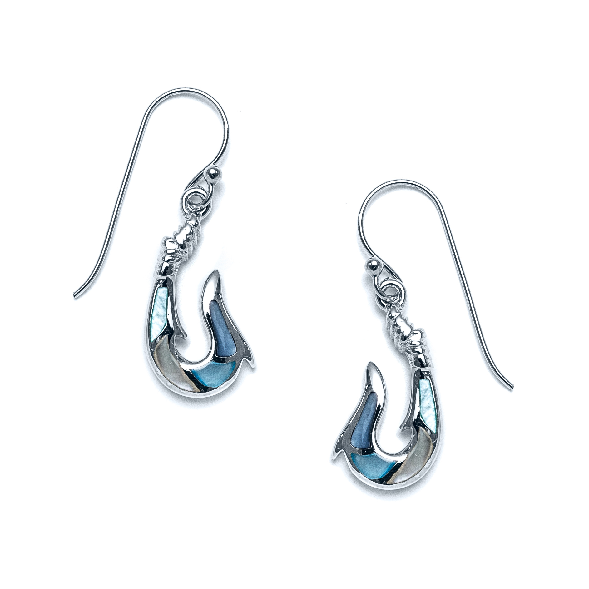 Silver fish hook earrings discount