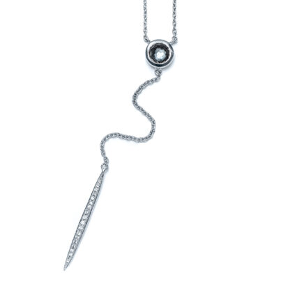 Midnight Shore & White Sapphire Y-Necklace