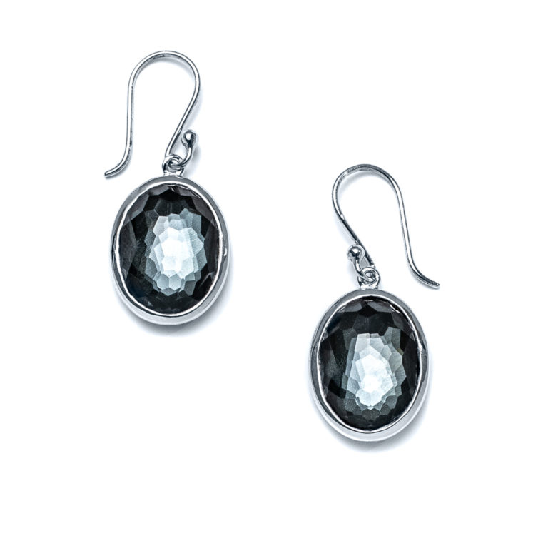 Midnight Shore Oval Earrings