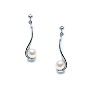 Brushed Pearl Earrings