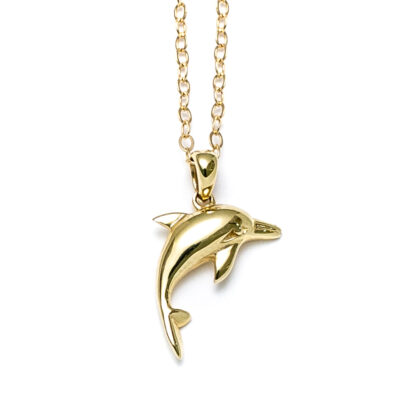 Mini Dolphin 14kt Necklace