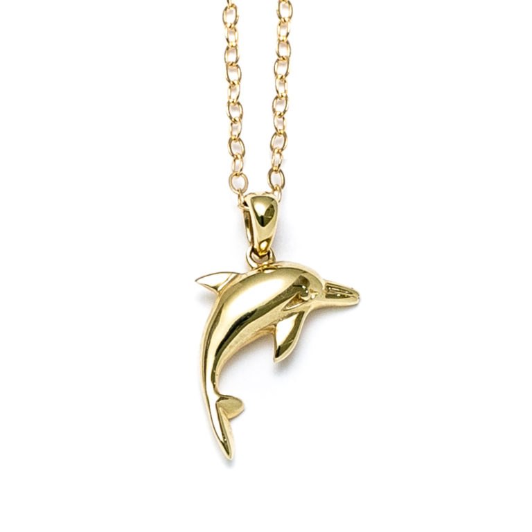 Mini Dolphin 14kt Necklace