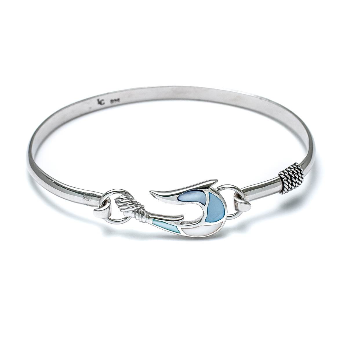 Capri Fish Hook Treasure Bracelet In Sterling Silver Capri Fish Hook Treasure Bracelet In