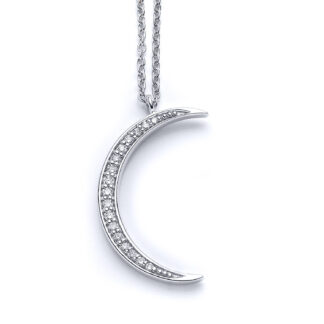 Starry Night Crescent Moon Necklace