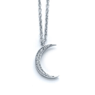 Starry Night Mini Crescent Moon Necklace