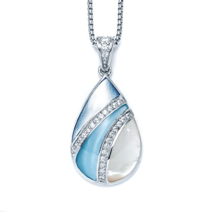 Capri Sparkling Sea Coastal Teardrop Necklace