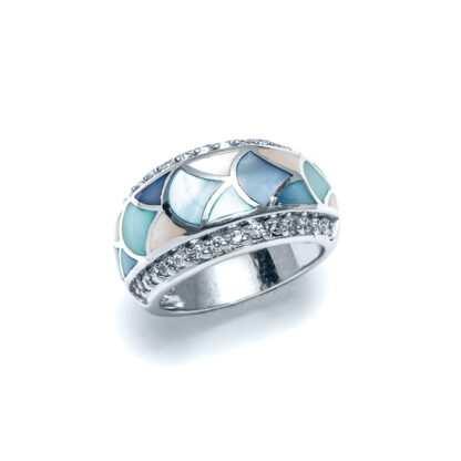Capri Sparkling Sea Pattern Ring