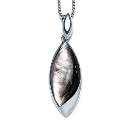 Dark Mother of Pearl Margo Petal Necklace