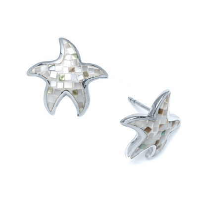 Mosaic Shell Starfish Stud Earrings