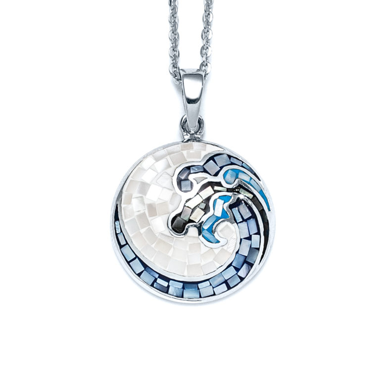 Mosaic Shell Wave Small Necklace