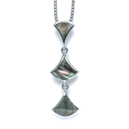 Dark Mother of Pearl Mini Bella Nova Necklace