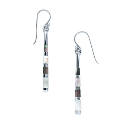 Duality Mother of Pearl Color Bars Earrings