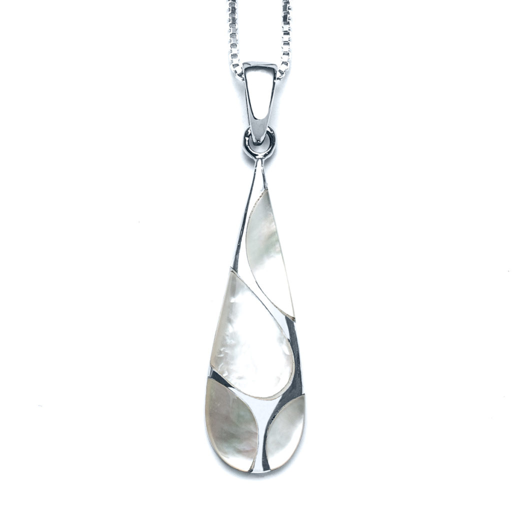 Mother Of Pearl & Droplet Necklace In Gold Plate main image 0