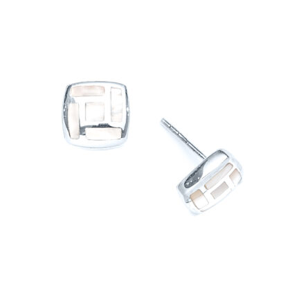 Mother of Pearl Multi Square Stud Earrings
