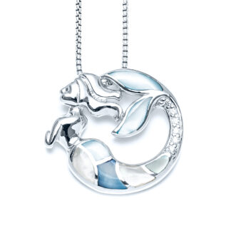 Sparkling Sea Capri Mermaid in the Water Necklace