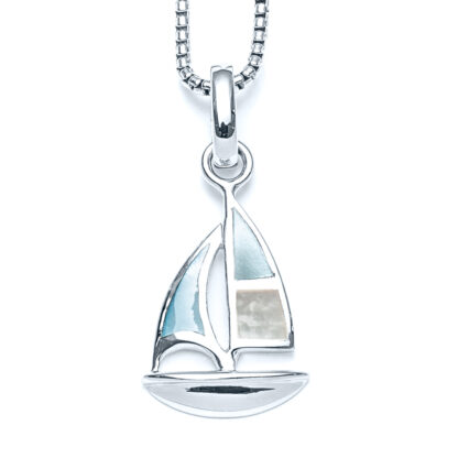 Capri Sail Boat Charm Necklace
