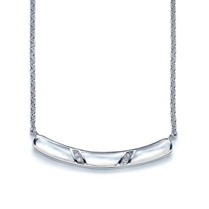 Capri Eclipse Mother of Pearl Bar Necklace