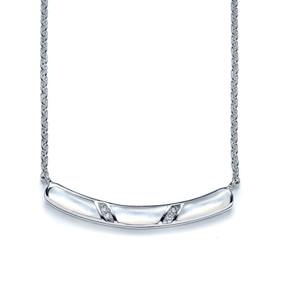 Capri Eclipse Mother of Pearl Bar Necklace