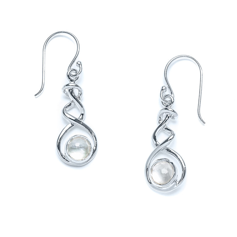 Radiant Pearl Coastal Ribbon Earrings