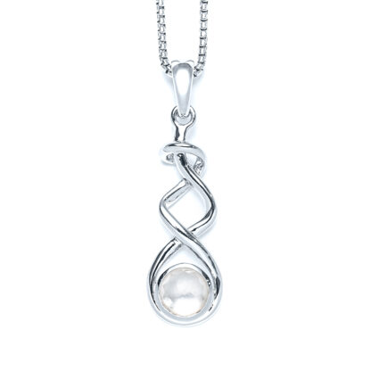 Radiant Pearl Coastal Ribbon Necklace