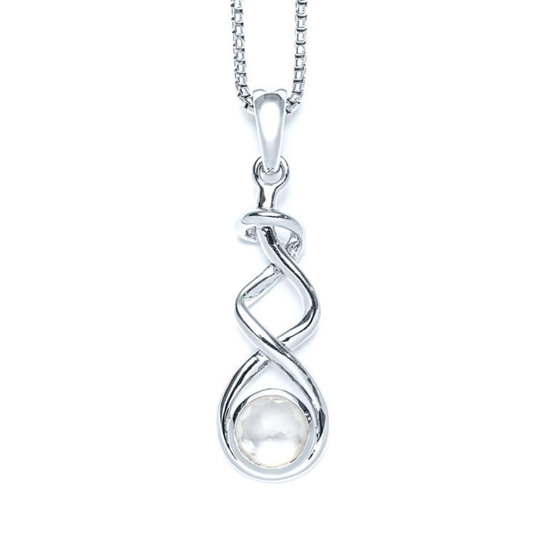 Radiant Pearl Coastal Ribbon Necklace