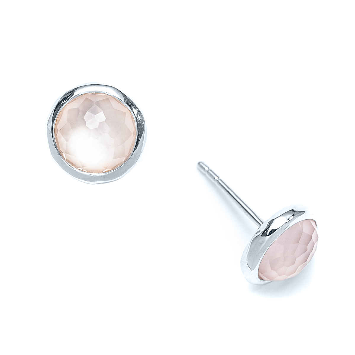 Pink Orchid 8mm Poolside Stud Earrings in Sterling - Landing Company