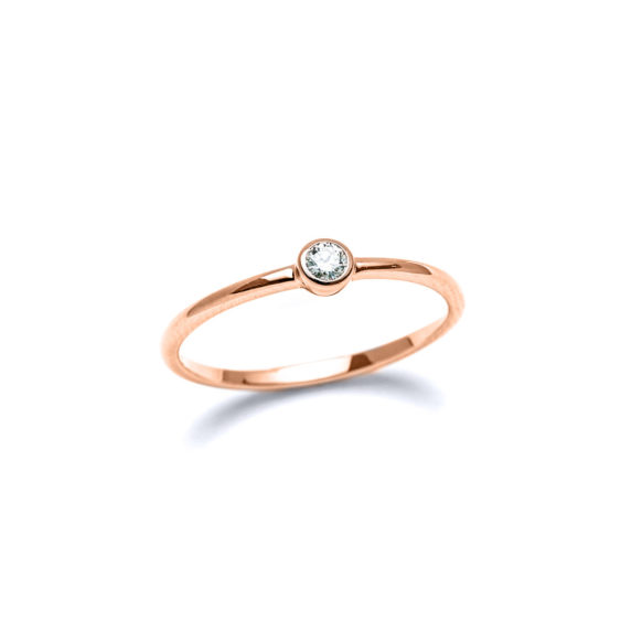 Classic Diamond Ring in Rose Gold