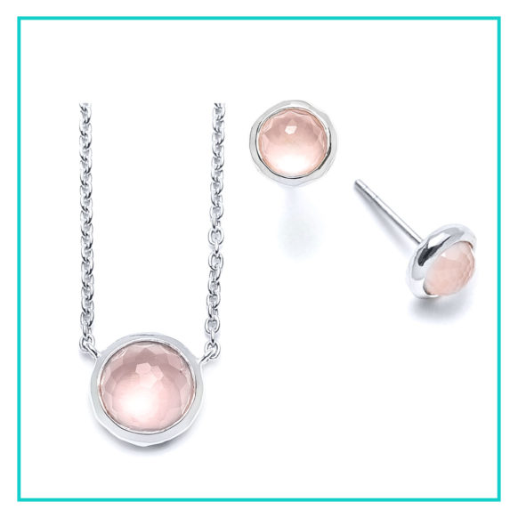 Pink Orchid Poolside Set in Sterling Silver