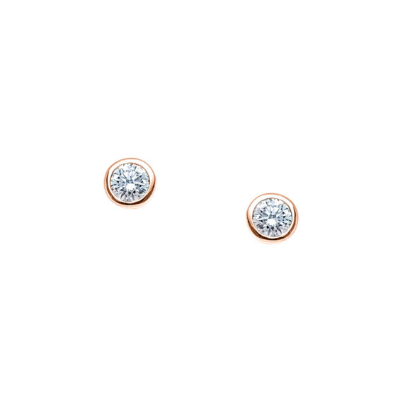 Round Diamond Stud Earrings