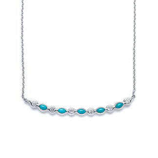 Turquoise & Diamond Necklace