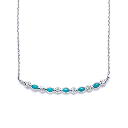 Turquoise & Diamond Necklace