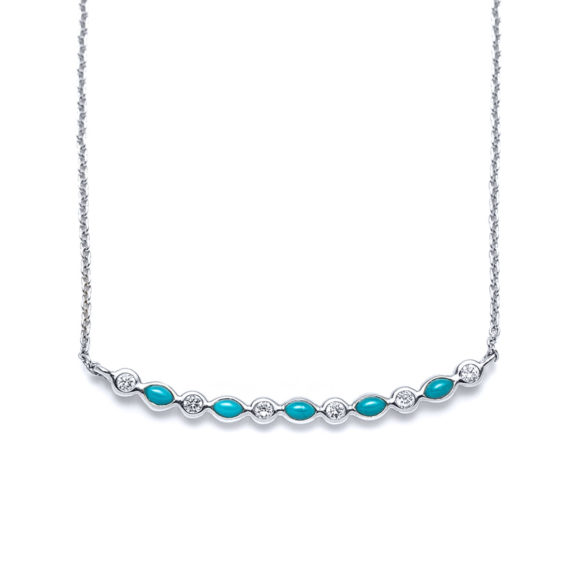 Turquoise & Diamond Necklace