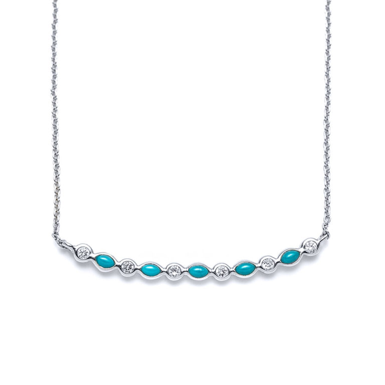 Turquoise & Diamond Necklace