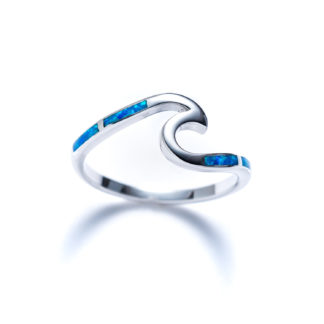 Blue Opal Wave Ring