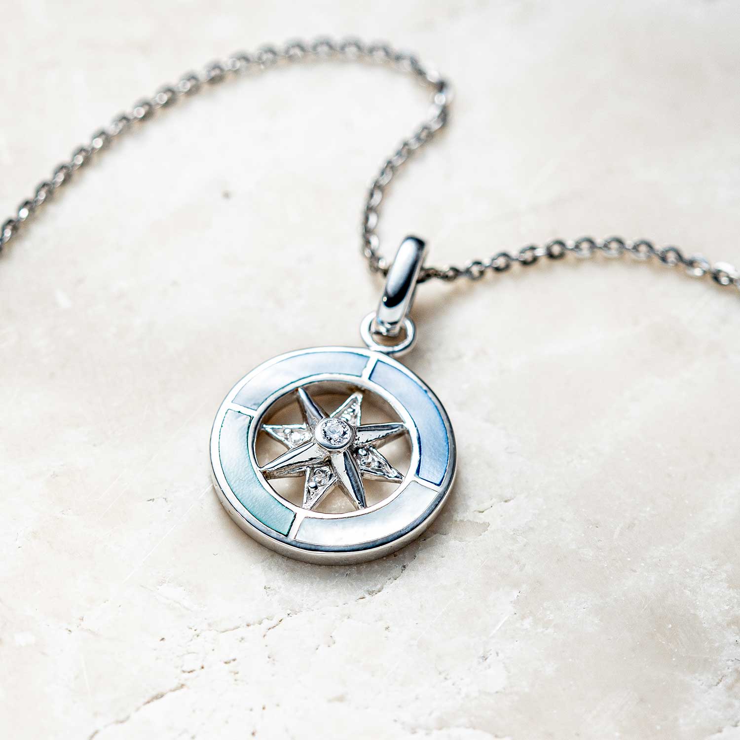 Compass rose pendant charm clearance