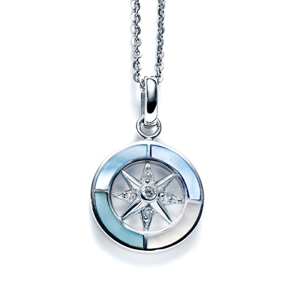 Journey Compass Charm Necklace in Sterling Silver Landing Company