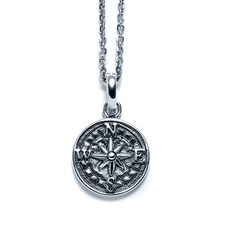 Journey Compass Charm Necklace in Sterling Silver Landing Company